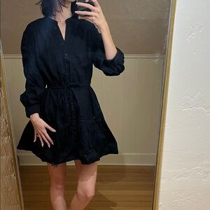 ASTR the label Black Rouched Sleeve Dress
